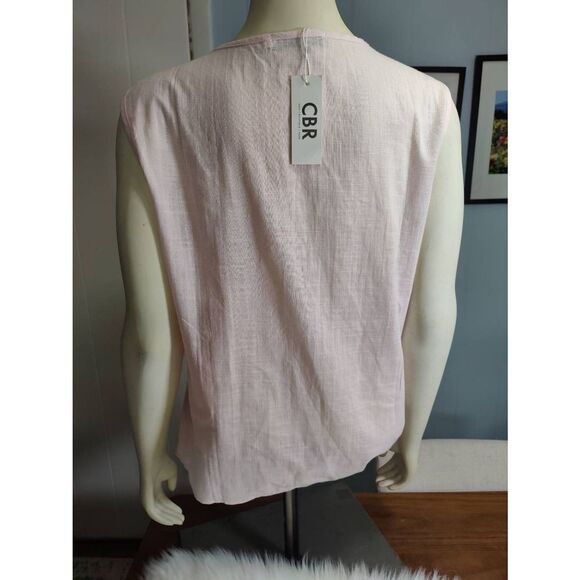 CBR 100% polyester sleeveless printed top with tie at side, new with tags, women - Picture 4 of 6
